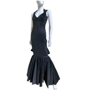 Karen Millen black shimmer mermaid evening gown NWOT, 4